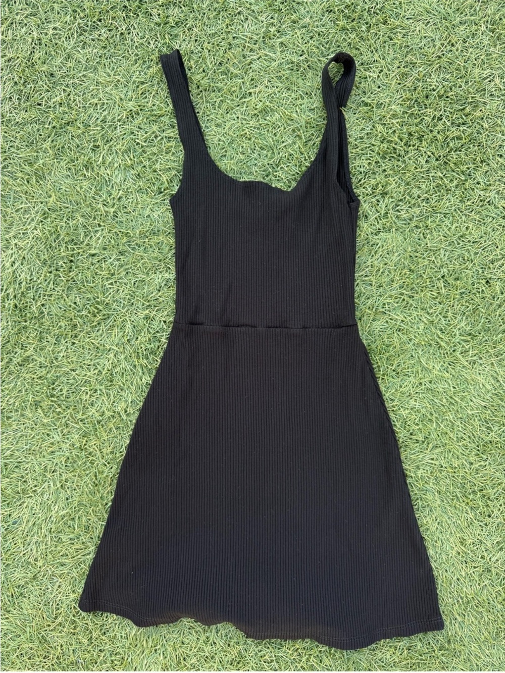 Reformation Black Ribbed Tank Dress - Women
